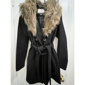 Guess belted coat for women